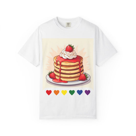 T-shirt Unisexe Pancakes Colorés – Idéal pour les Gourmands et les Moments de Fête